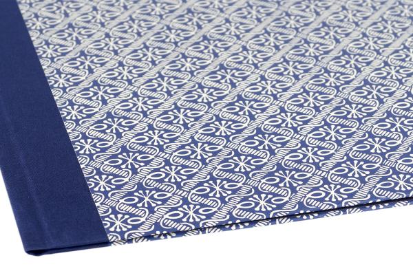 Folder with ribbon blue papeterie schreibweise